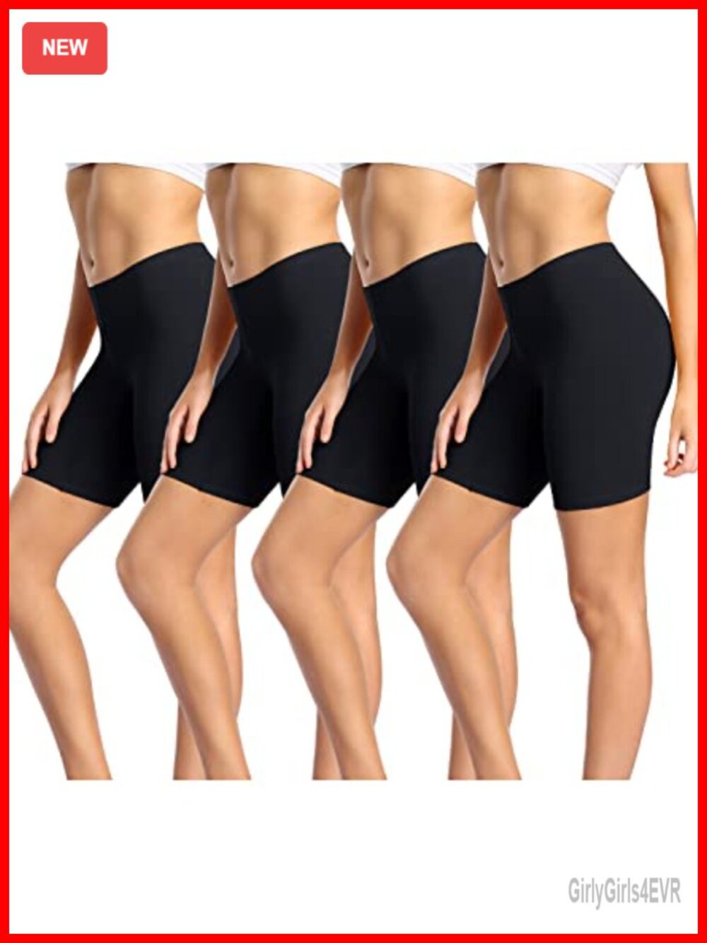 Cotton Boy Shorts Underwear Anti Chafing Soft Biker Short 4 Pack